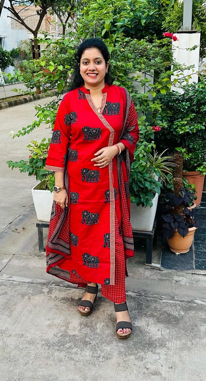 Cotton Kurta Set - 3 Piece