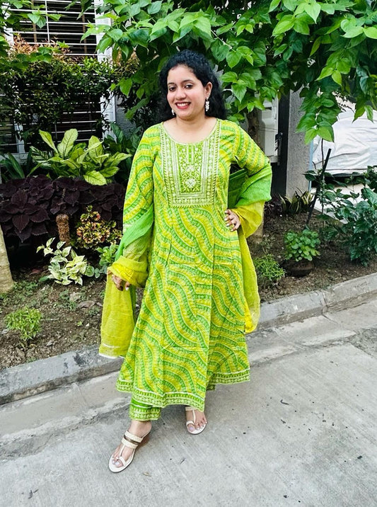 Bandhani Print Kurta Set