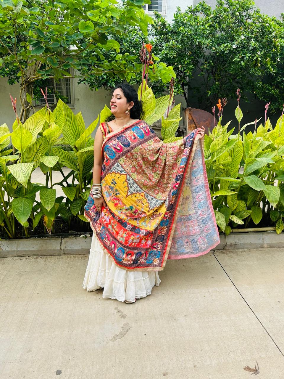 Jaipur Kurta - Handcrafted with Mirror Work - Yellow