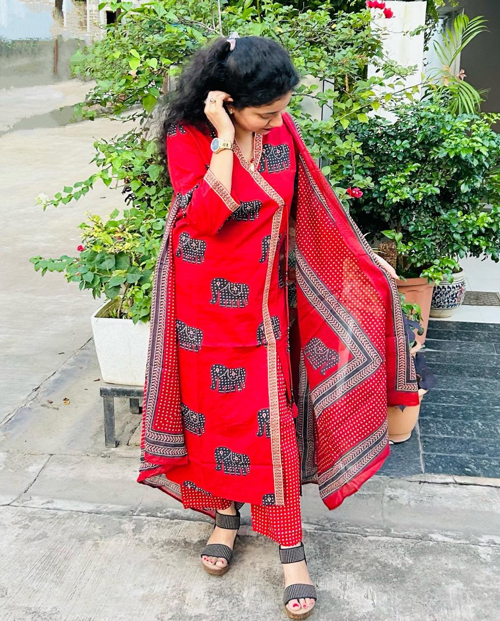 Cotton Kurta Set - 3 Piece