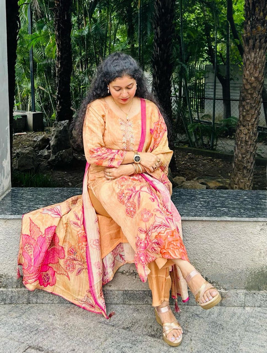 Women Embroidered and Embellished Kurta Suit Set